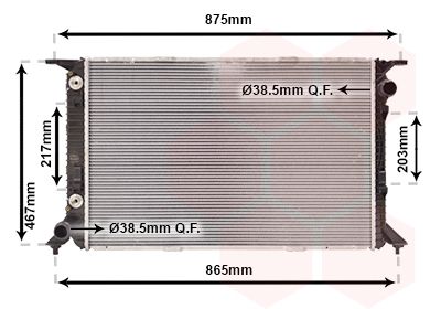 VAN WEZEL Radiators, Motora dzesēšanas sistēma 03002331